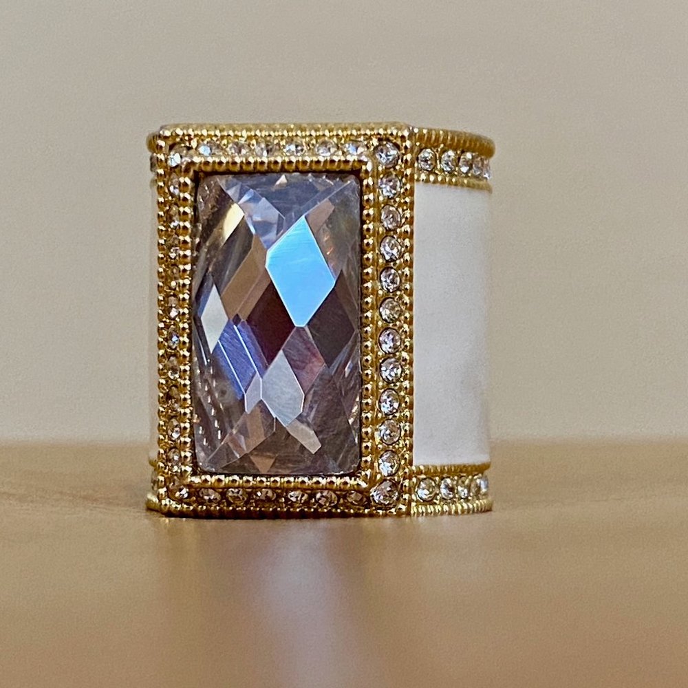 Ring Enamel and Rhinestones